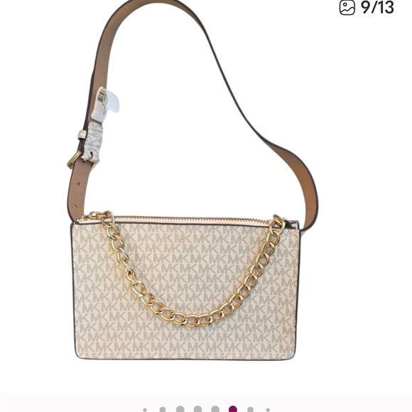 Micheal Kors Stylish Cream with brown trim Belt Bag size M. - Picture 5 of 5